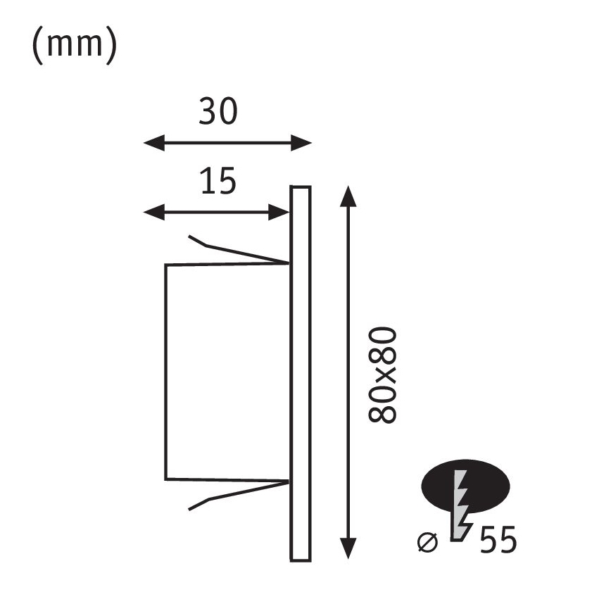 Paulmann 99495 - LED/1,2W Stubišna svjetiljka EDGE 230V