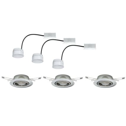 Paulmann - TIP 3974 - SET 3xLED/4,9W Ugradbena svjetiljka COIN 230V