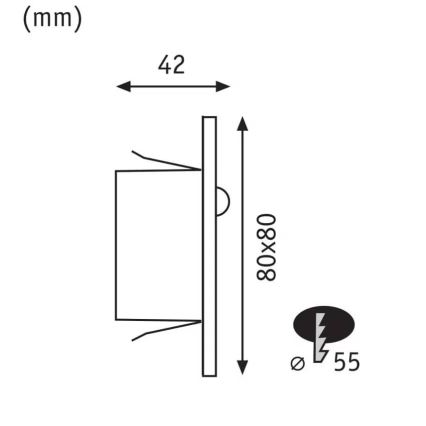 Paulmann  93135 - LED/1,2W Stubišna svjetiljka sa senzorom EDGE 230V crna