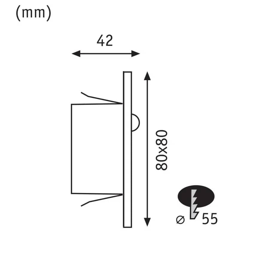 Paulmann  93135 - LED/1,2W Stubišna svjetiljka sa senzorom EDGE 230V crna
