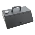 Pec za pizzu s vratima i termometrom 40x35,5x21 cm crna