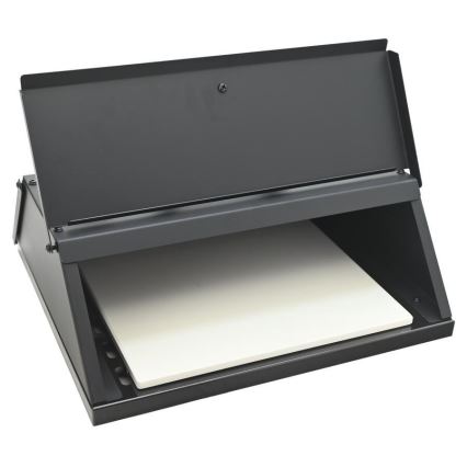 Pec za pizzu s vratima i termometrom 40x35,5x21 cm crna