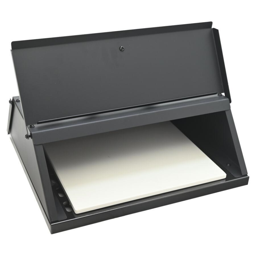 Pec za pizzu s vratima i termometrom 40x35,5x21 cm crna