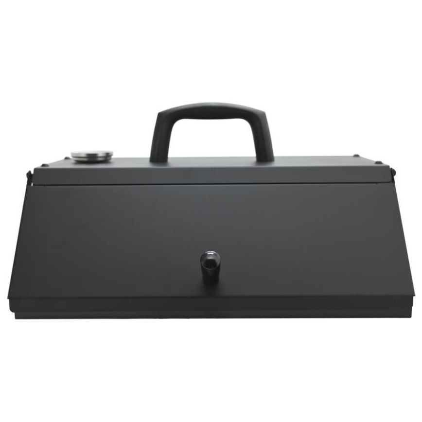 Pec za pizzu s vratima i termometrom 40x35,5x21 cm crna