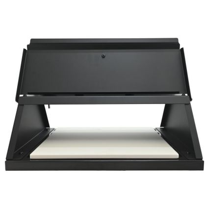 Pec za pizzu s vratima i termometrom 40x35,5x21 cm crna