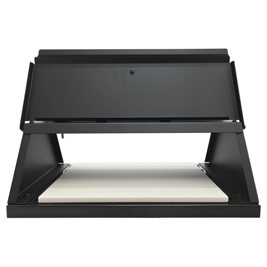 Pec za pizzu s vratima i termometrom 40x35,5x21 cm crna