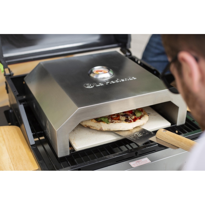 Peć za pizzu za vrtne roštilje + keramičko-kamena ploča