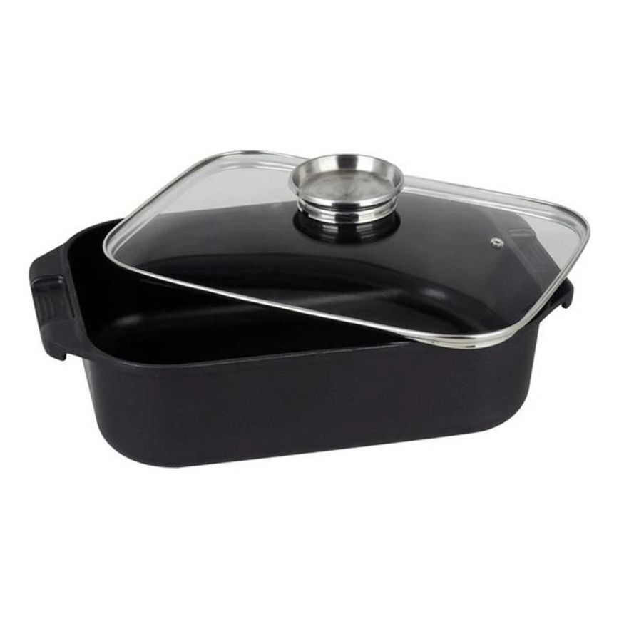 Pekač s poklopcem TORO 6,5 l, 34,5 x 10 x 24,5 cm, crna