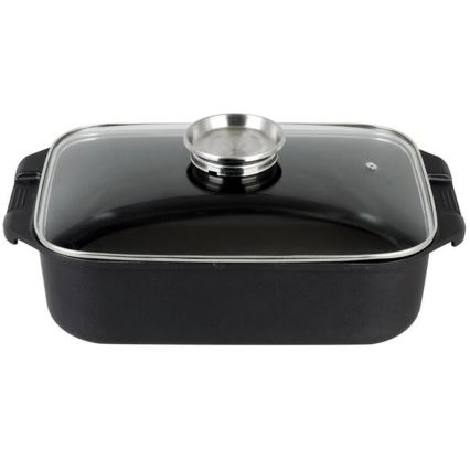 Pekač s poklopcem TORO 6,5 l, 34,5 x 10 x 24,5 cm, crna