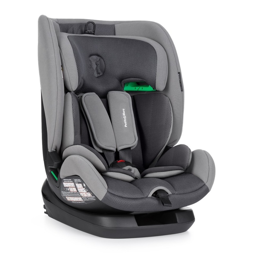 PETITE&MARS - Autosjedalica PRIME PRO i-Size 76-150 cm (9-36 kg) siva