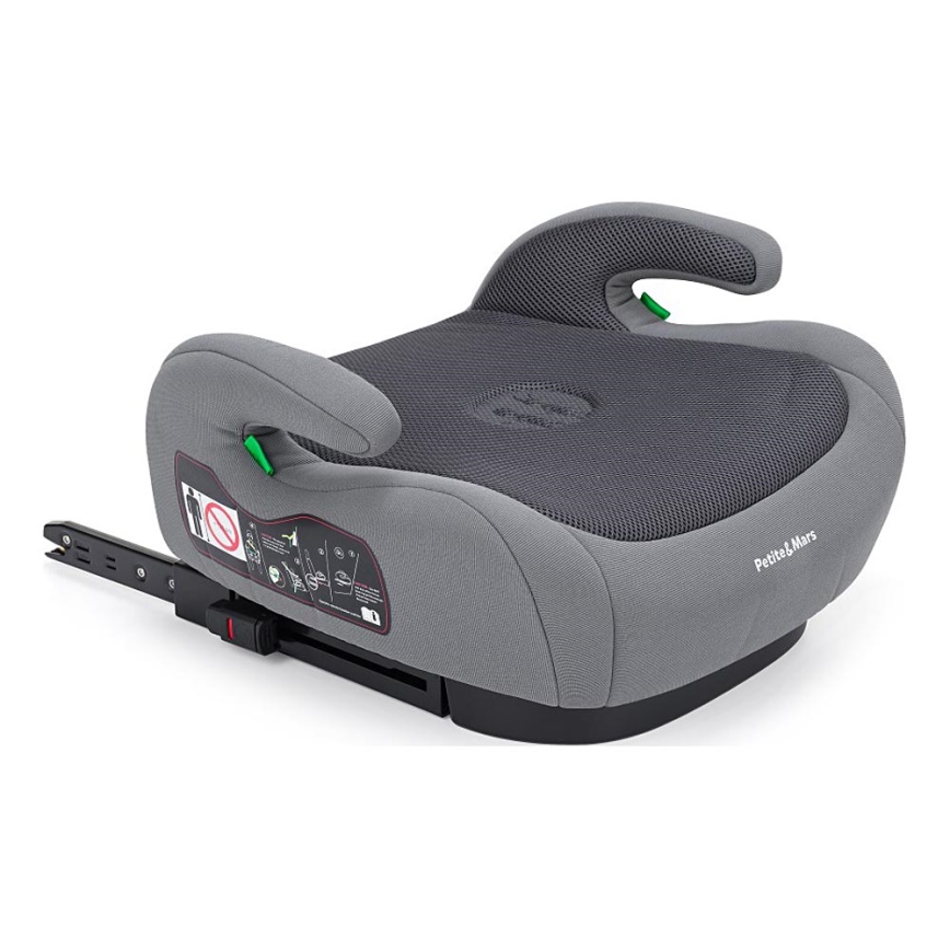 PETITE&MARS - Booster autosjedalica OPTIMUS PRO i-Size 125-150 cm (22-36 kg) siva