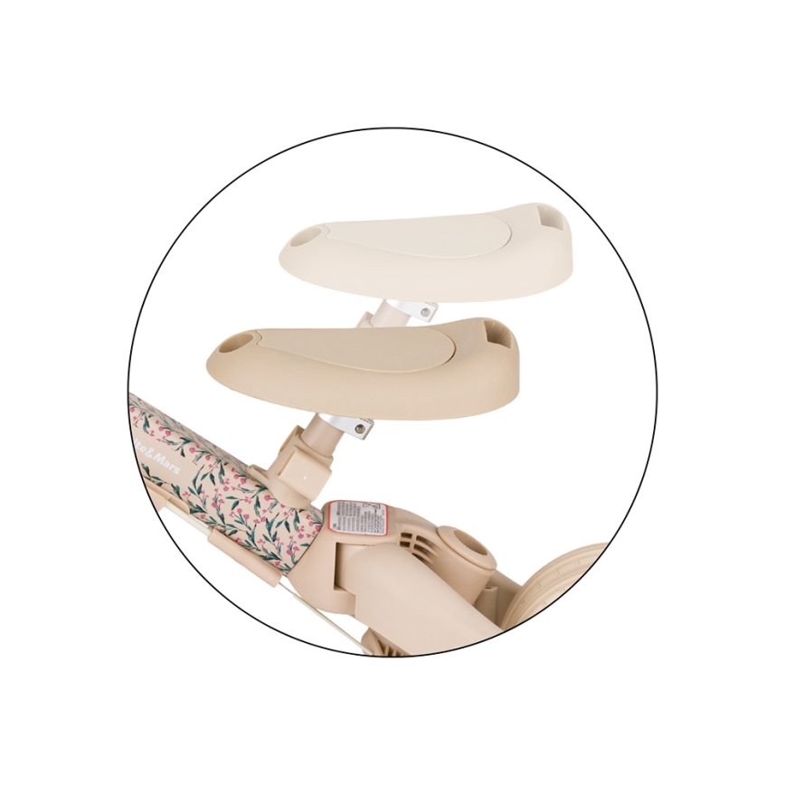 PETITE&MARS - Dječji tricikl 5 u 1 TURBO LIMITED Pink Meadow