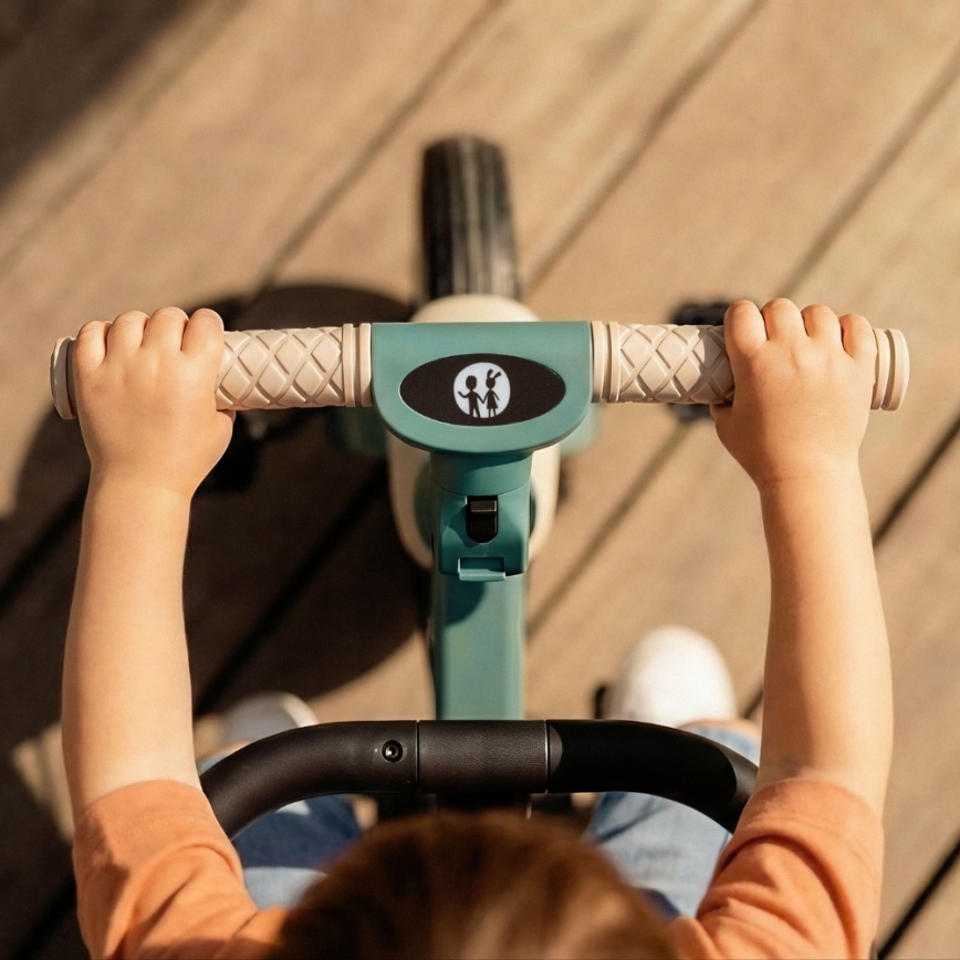 PETITE&MARS - Dječji tricikl 5 u 1 TURBO PLUS Misty Green