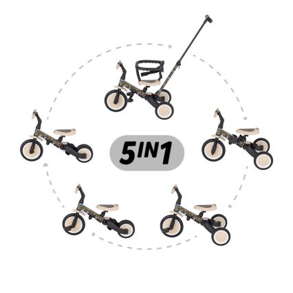 PETITE&MARS - Dječji tricikl 5u1 TURBO LIMITED City Beat