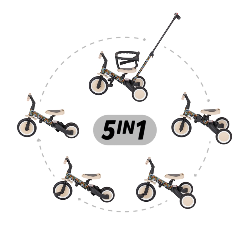 PETITE&MARS - Dječji tricikl 5u1 TURBO LIMITED City Beat