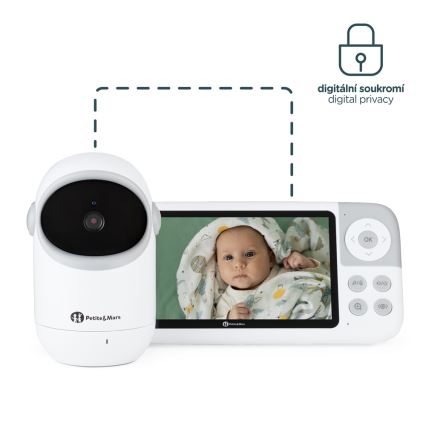 PETITE&MARS - Dječji video monitor EVE 5.0 3,8V 3050 mAh