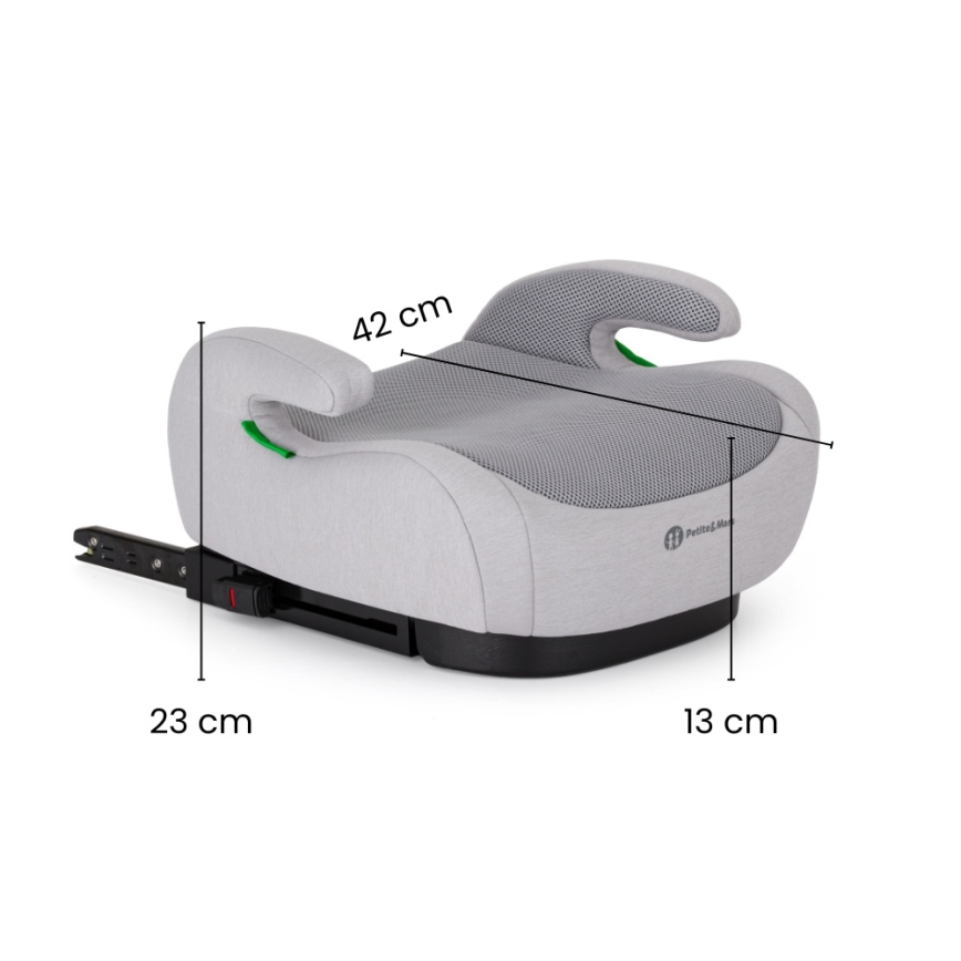 PETITE&MARS - Podižna sjedalica za automobil OPTIMUS PRO i-Size Air 125-150 cm (22-36 kg) crna