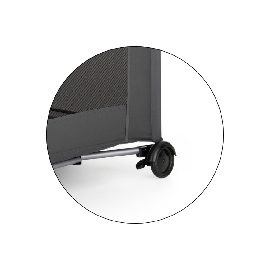 PETITE&MARS - Prijenosni dječji krevetić NYJA Urban Jungle Ugljeno-siva