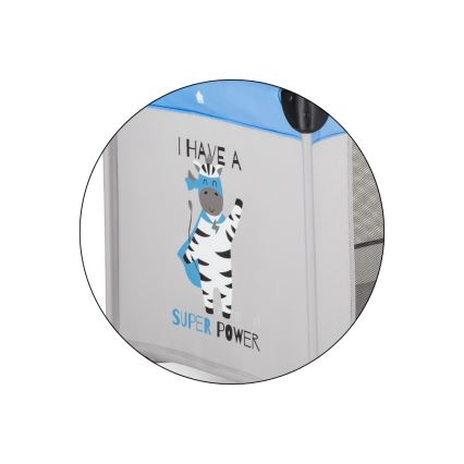 PETITE&MARS - Prijenosni krevetić KOOT Zebra Super Power