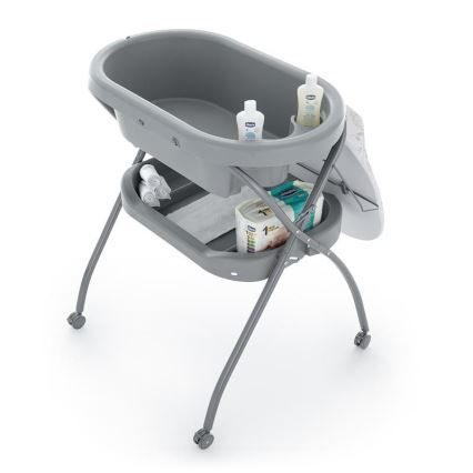 PETITE&MARS - Preklopni stol s kadicom SPA 3u1 siva