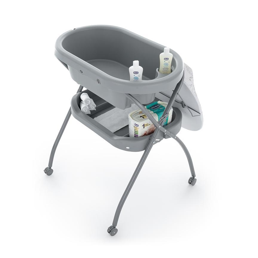 PETITE&MARS - Preklopni stol s kadicom SPA 3u1 siva