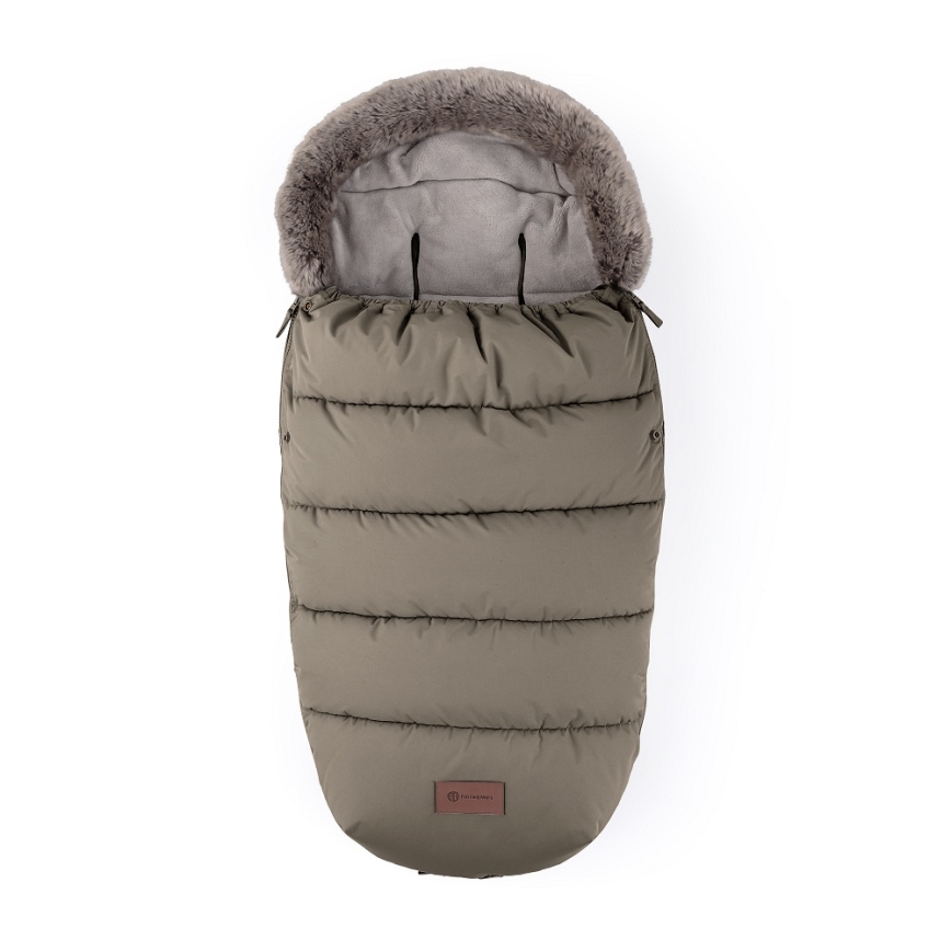 PETITE&MARS - SET Dječja vreća za kolica 4u1 COMFY + grijači za ruke FURRY Mocha Mousse