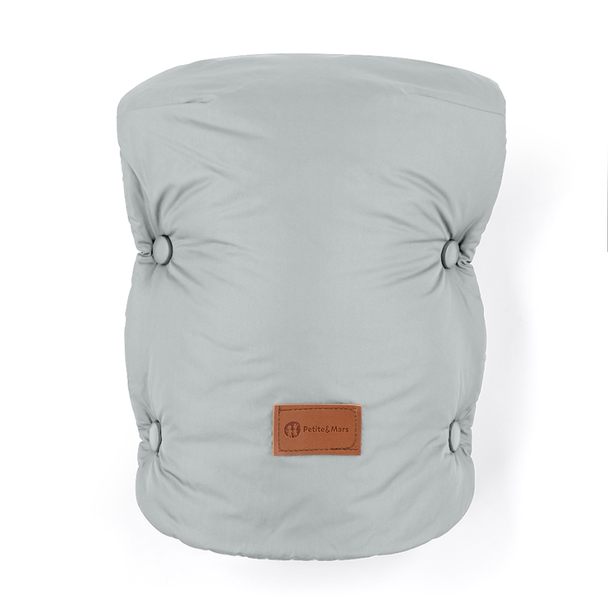 PETITE&MARS - SET Dječja vreća za kolica 3u1 JIBOT + navlaka za ruke za kolica JASIE svijetlosiva