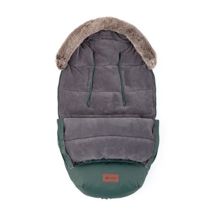 PETITE&MARS - SET dječji fusak 4u1 COMFY + grijači za ruke za kolica FURRY Khaki