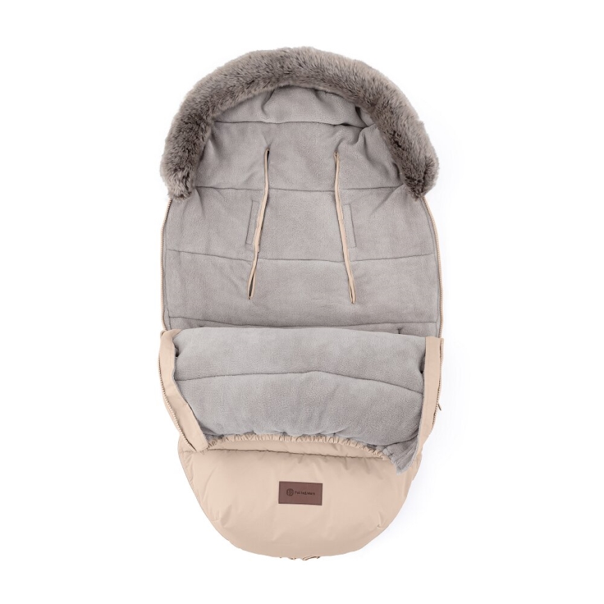 PETITE&MARS - SET Dječji vreća za spavanje 4u1 COMFY + navlake za ruke za kolica FURRY Rose Petal