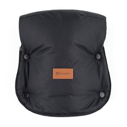 PETITE&MARS - SET Dječji vreća za spavanje 4u1 COMFY Stylish Beauty + navlake za ruke za kolica FURRY Forever Black