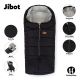 PETITE&MARS - SET Zimska vreća za kolica 3u1 JIBOT + rukavice za kolica JASIE crna