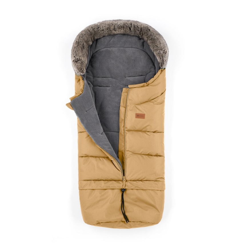 PETITE&MARS - SET Zimska vreća za kolica 4u1 ARCTIC + rukavice za kolica FURRY Elegant Caramel