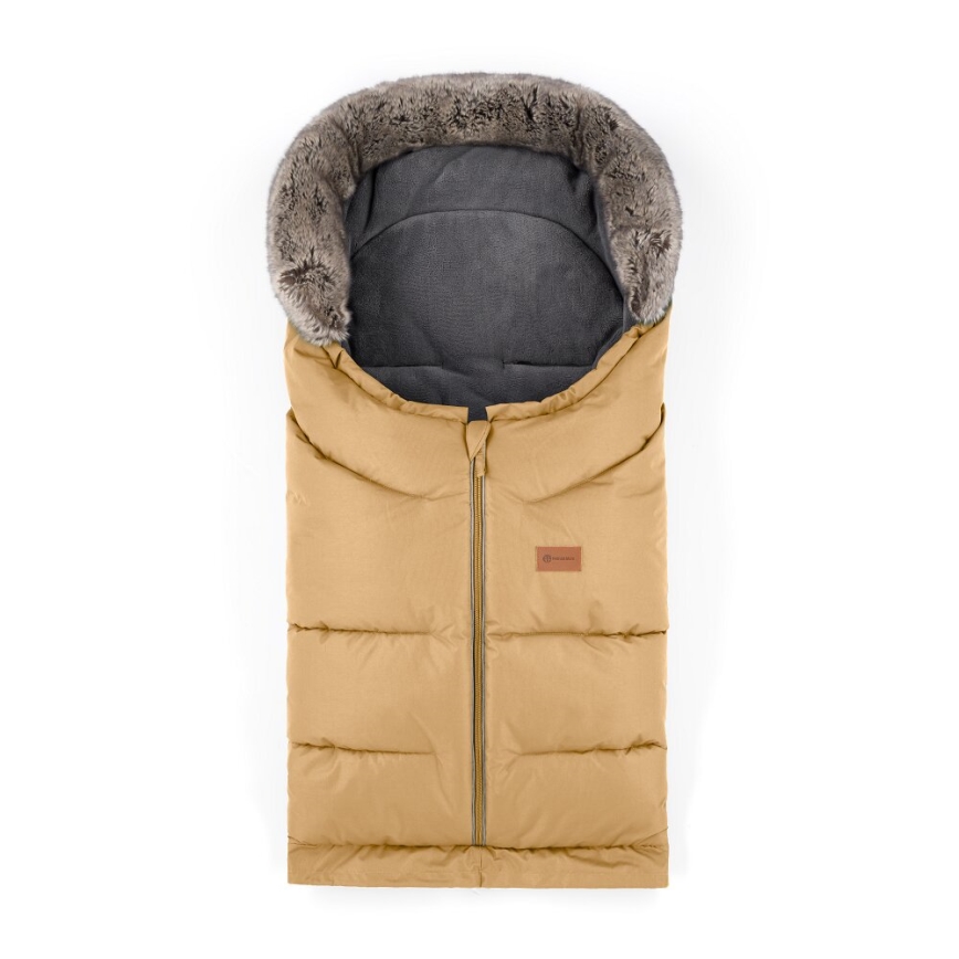 PETITE&MARS - SET Zimska vreća za kolica 4u1 ARCTIC + rukavice za kolica FURRY Elegant Caramel