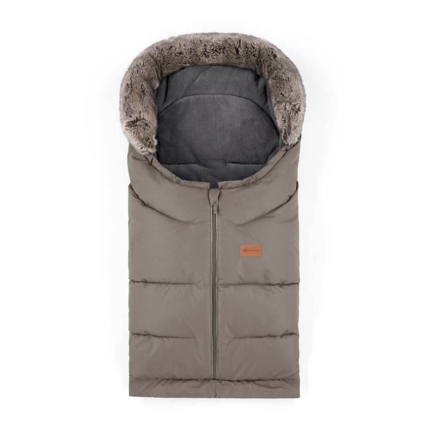 PETITE&MARS - SET Zimska vreća za kolica 4u1 ARCTIC + rukavice za kolica FURRY Mocha Mousse