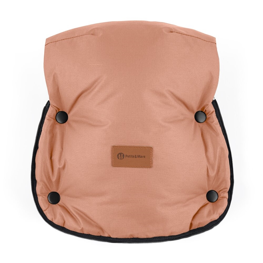 PETITE&MARS - SET Zimska vreća za kolica 4u1 ARCTIC + rukavice za kolica FURRY Pastel Peach