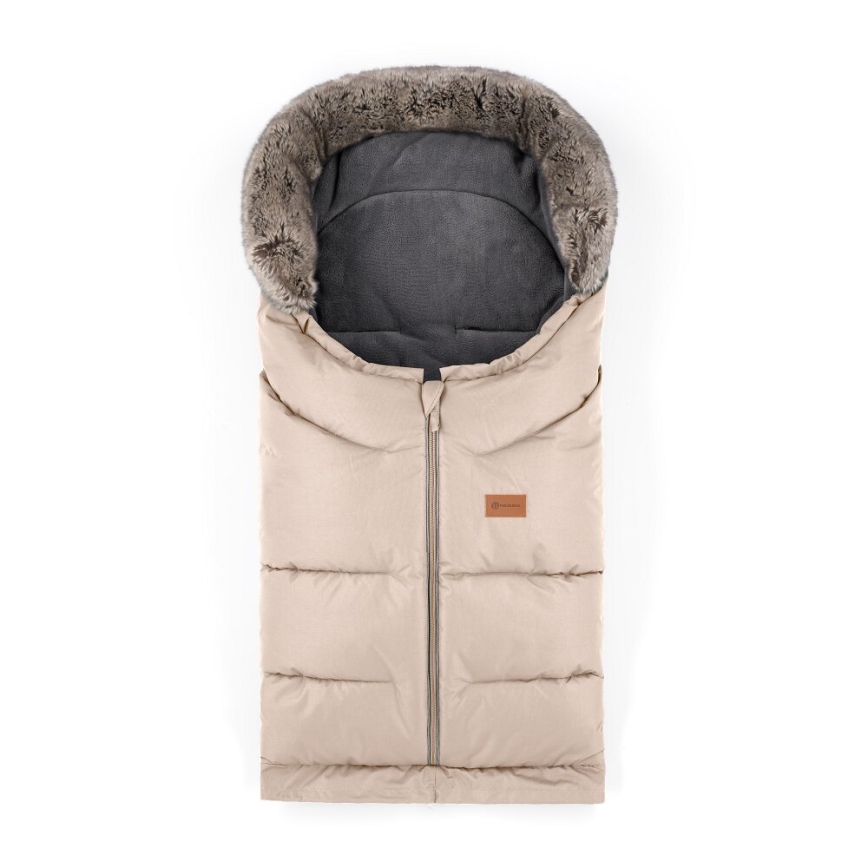 PETITE&MARS - SET Zimska vreća za kolica 4u1 ARCTIC + rukavice za kolica FURRY Rose Petal