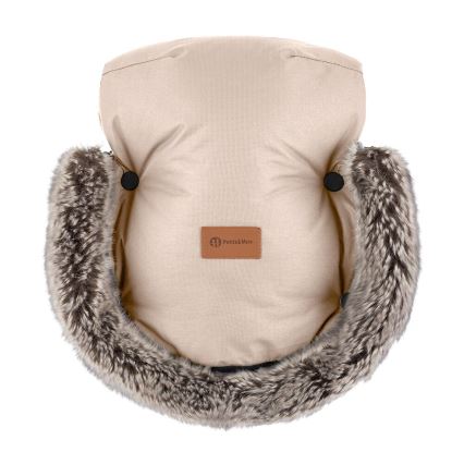 PETITE&MARS - SET Zimska vreća za kolica 4u1 ARCTIC + rukavice za kolica FURRY Rose Petal