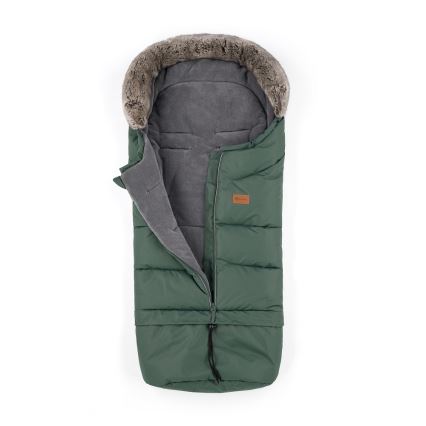 PETITE&MARS - SET Zimska vreća za kolica 4u1 ARCTIC + rukavice za kolica FURRY Veritable Khaki