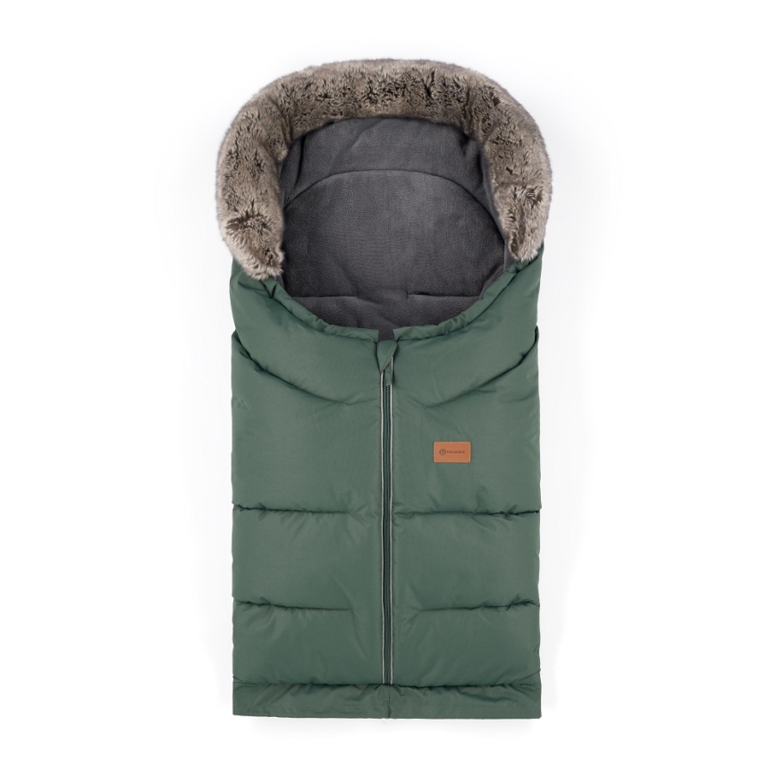 PETITE&MARS - SET Zimska vreća za kolica 4u1 ARCTIC + rukavice za kolica FURRY Veritable Khaki