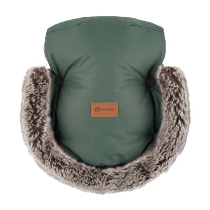 PETITE&MARS - SET Zimska vreća za kolica 4u1 ARCTIC + rukavice za kolica FURRY Veritable Khaki