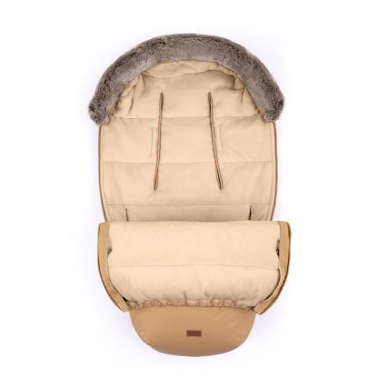PETITE&MARS - SET Zimska vreća za kolica 4u1 COMFY + rukavice za kolica FURRY Elegant Caramel