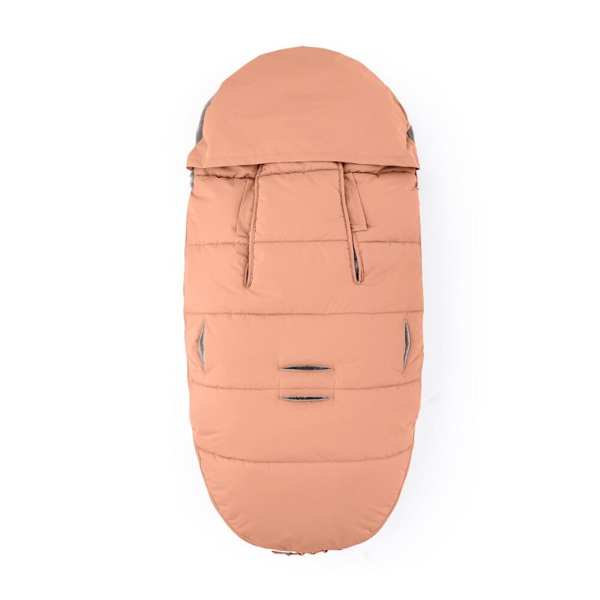 PETITE&MARS - SET Zimska vreća za kolica 4u1 COMFY + rukavice za kolica FURRY Pastel Peach