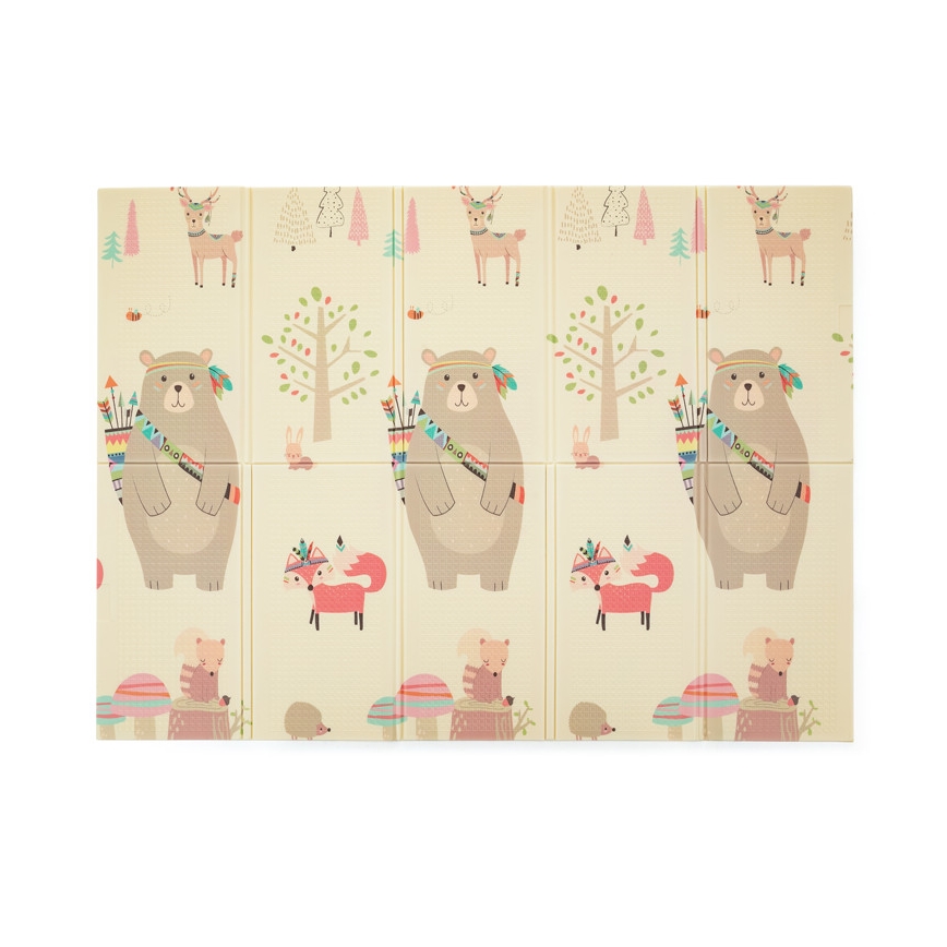 PETITE&MARS - Sklopiva podloga za igranje CAMPY ELEPHANT&FOX
