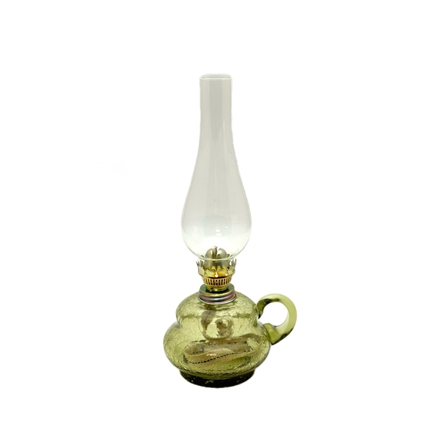 Petrolejska lampa ANNA 33 cm zelena