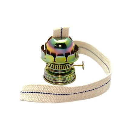 Petrolejska lampa ANNA 34 cm šumsko zelena karo