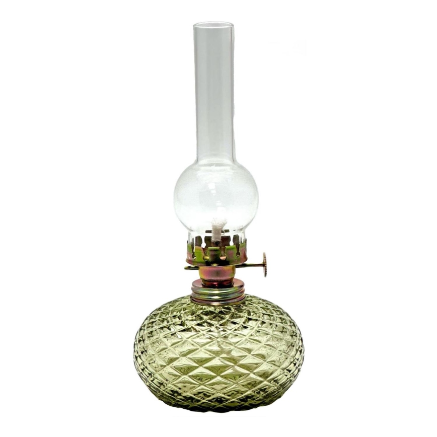 Petrolejska lampa Eliška 20 cm šumska zelena