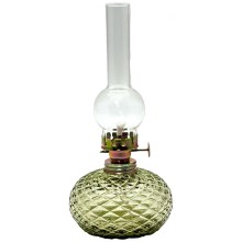Petrolejska lampa Eliška 20 cm zelena