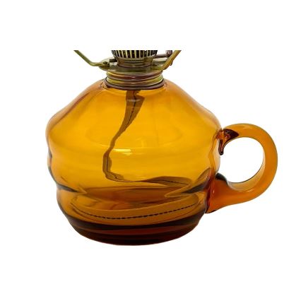 Petrolejska lampa KLÁRA 34 cm jantar