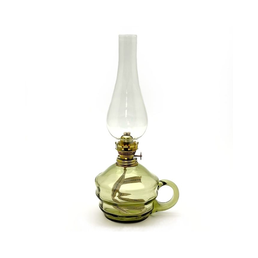Petrolejska lampa KLÁRA 34 cm zelena