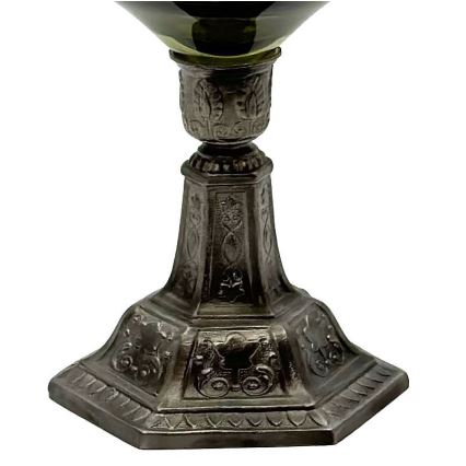 Petrolejska lampa KRASOMÍRA 42 cm zelena